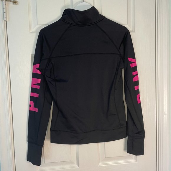 PINK Victoria's Secret Black 1/4 Zip Pullover - Picture 4 of 7